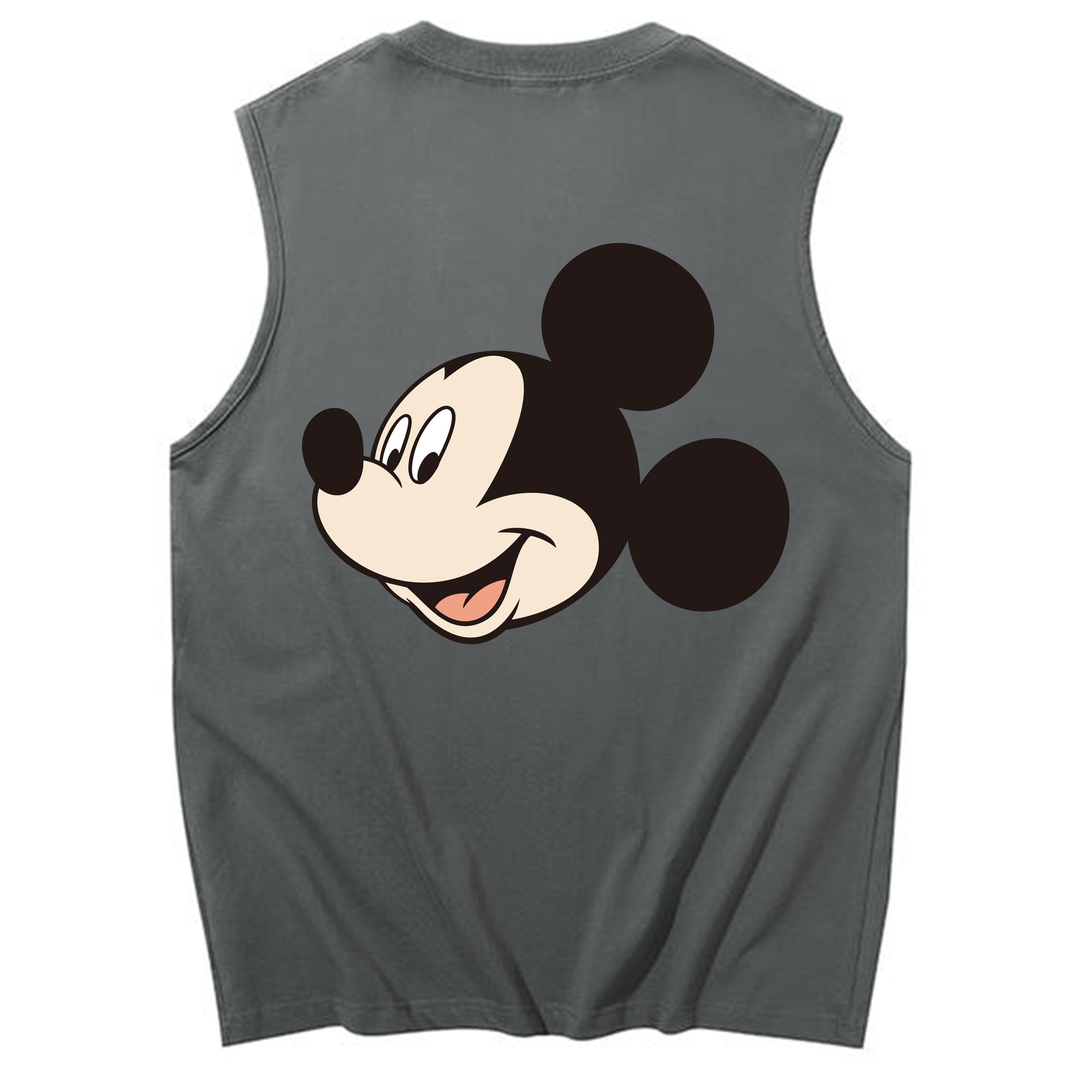 ミッキーマウス Mickey Mouse コットン100％タンクトップ（背面プリント）